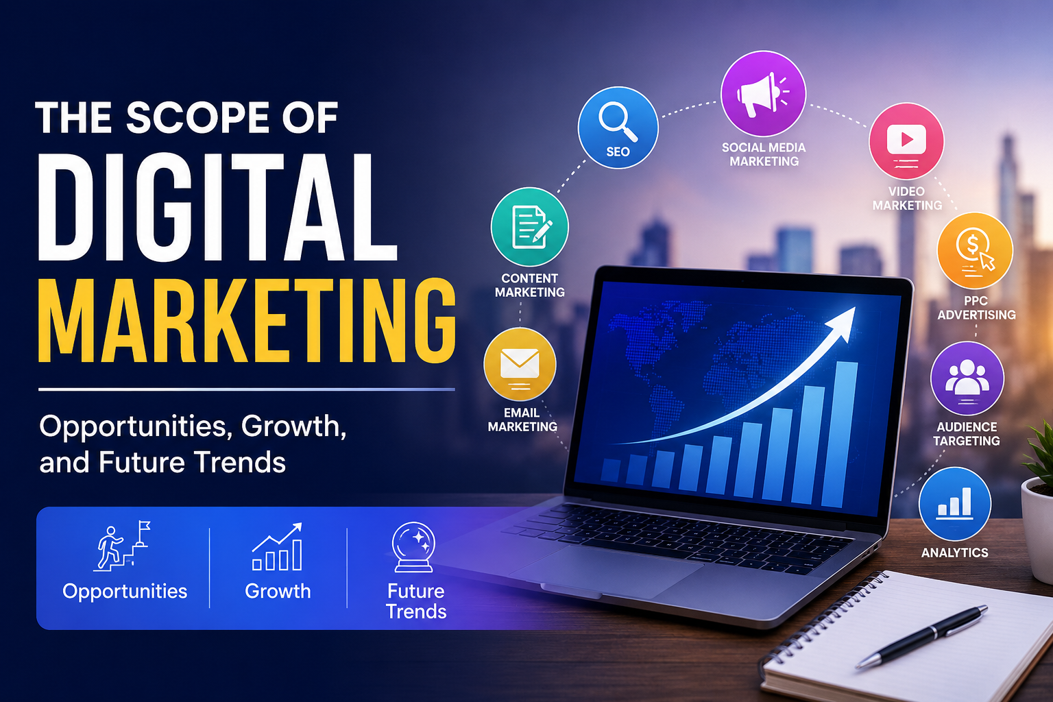 The Scope of Digital Marketing: Opportunities, Growth, and Future Trends